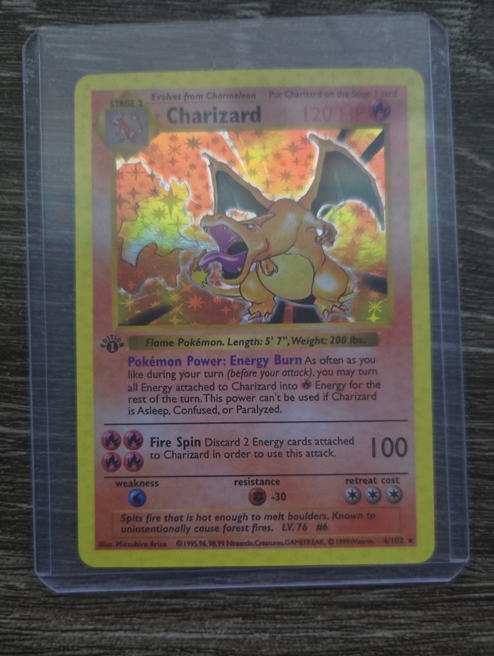 Charizard Proxy Holographic Pokémon Card